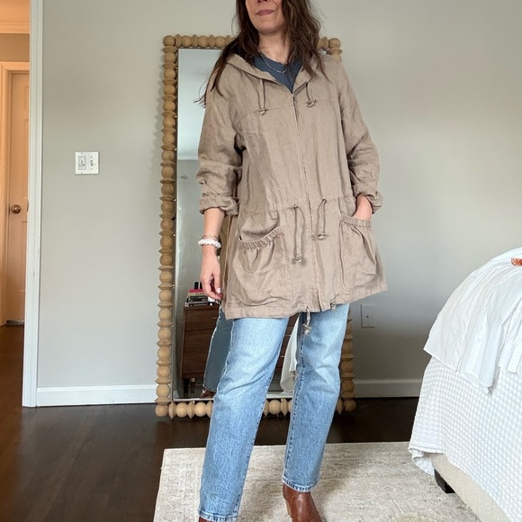 Eileen Fisher Hooded Irish Linen Jacket - Picture 6 of 9